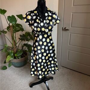 1990s Vintage Polka Dot Dress
